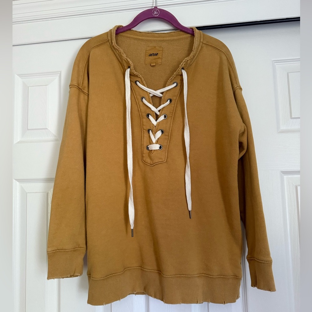 Aerie Oversized Crewneck Relaxed Pullover Sweatshirt Lounge XS